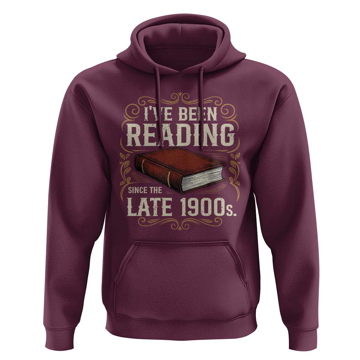 Funny Vintage 80s 90s Book Lover Hoodie I've Been Reading Since The Late 1900s Bookworm Humor