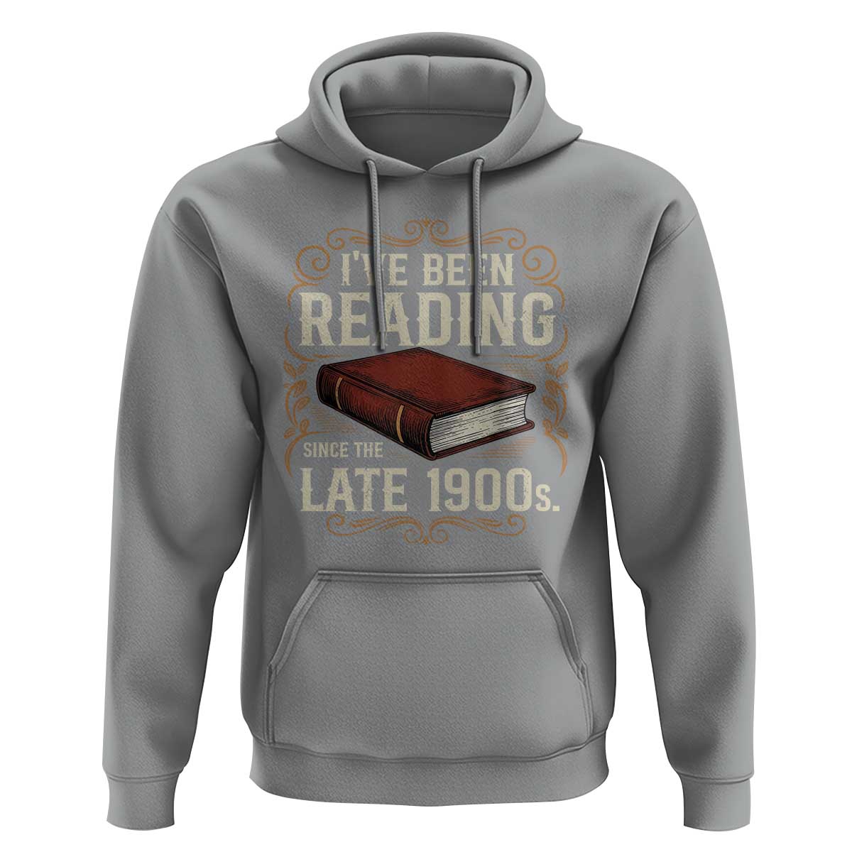 Funny Vintage 80s 90s Book Lover Hoodie I've Been Reading Since The Late 1900s Bookworm Humor