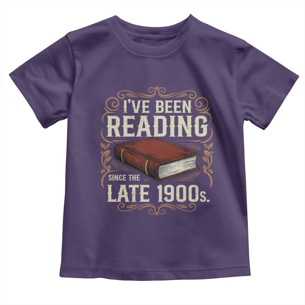 Funny Vintage 80s 90s Book Lover Toddler T Shirt I've Been Reading Since The Late 1900s Bookworm Humor
