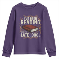 Funny Vintage 80s 90s Book Lover Youth Sweatshirt I've Been Reading Since The Late 1900s Bookworm Humor
