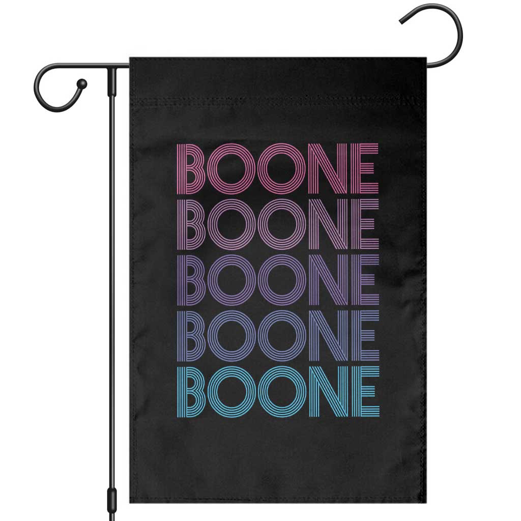 Retro Boone Name Lover Neon Gradient Typography Garden Flag