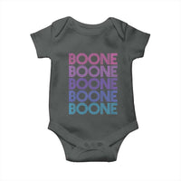 Retro Boone Name Lover Neon Gradient Typography Baby Onesie