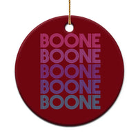 Retro Boone Name Lover Neon Gradient Typography Ceramic Ornament