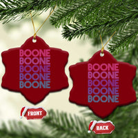 Retro Boone Name Lover Neon Gradient Typography Ceramic Ornament