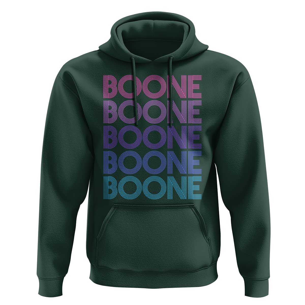 Retro Boone Name Lover Neon Gradient Typography Hoodie