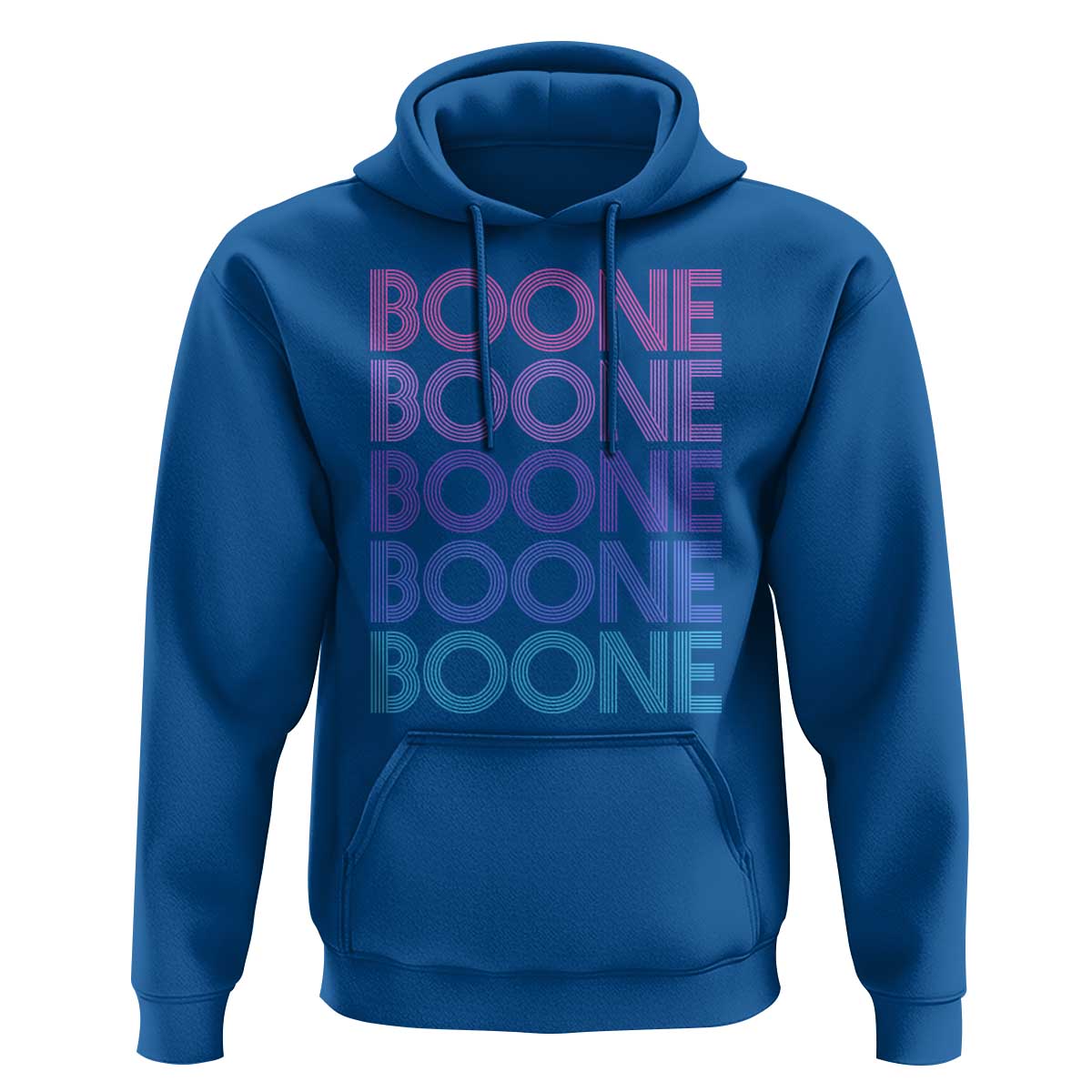 Retro Boone Name Lover Neon Gradient Typography Hoodie