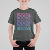 Retro Boone Name Lover Neon Gradient Typography T Shirt For Kid