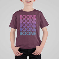 Retro Boone Name Lover Neon Gradient Typography T Shirt For Kid