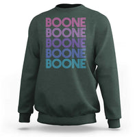 Retro Boone Name Lover Neon Gradient Typography Sweatshirt