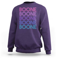 Retro Boone Name Lover Neon Gradient Typography Sweatshirt