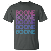 Retro Boone Name Lover Neon Gradient Typography T Shirt