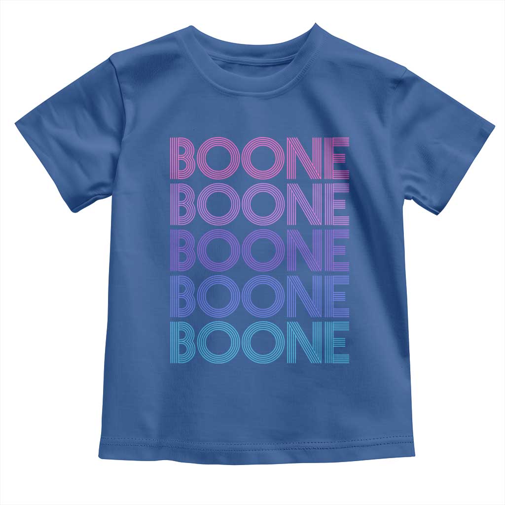 Retro Boone Name Lover Neon Gradient Typography Toddler T Shirt