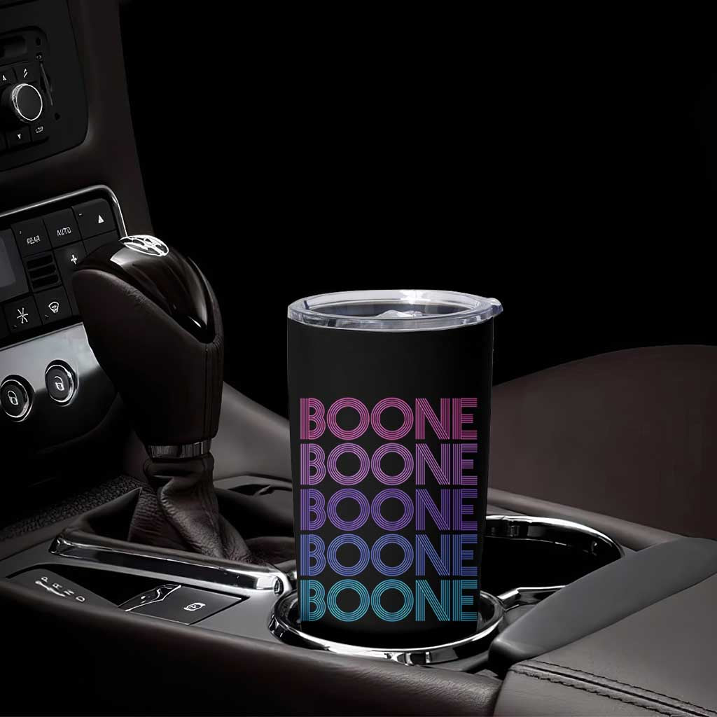Retro Boone Name Lover Neon Gradient Typography Tumbler Cup