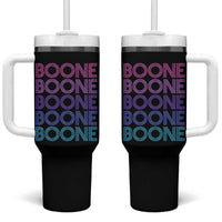 Retro Boone Name Lover Neon Gradient Typography Tumbler With Handle