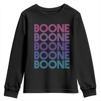 Retro Boone Name Lover Neon Gradient Typography Youth Sweatshirt