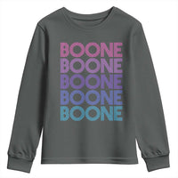 Retro Boone Name Lover Neon Gradient Typography Youth Sweatshirt
