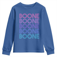 Retro Boone Name Lover Neon Gradient Typography Youth Sweatshirt