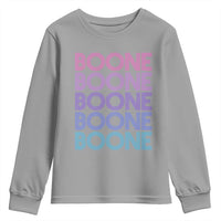 Retro Boone Name Lover Neon Gradient Typography Youth Sweatshirt