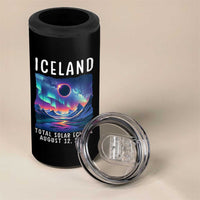 Iceland Total Solar Eclipse 2026 Aurora 4 in 1 Can Cooler Tumbler Totality Northern Lights Astronomy Travel Gift