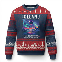 Iceland Total Solar Eclipse 2026 Aurora Ugly Christmas Sweater Totality Northern Lights Astronomy Travel Gift
