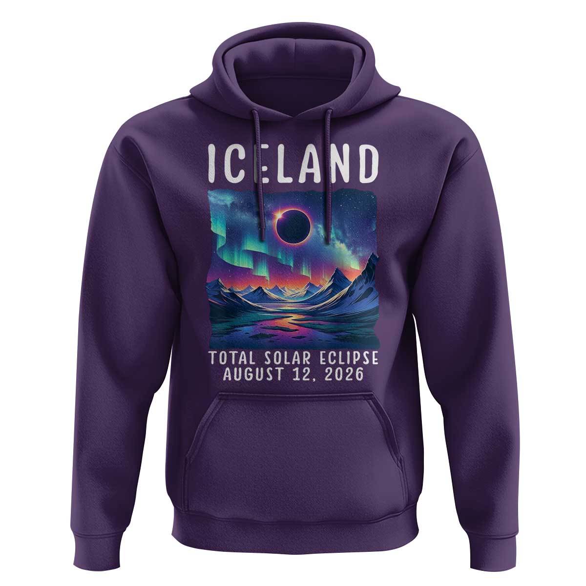 Iceland Total Solar Eclipse 2026 Aurora Hoodie Totality Northern Lights Astronomy Travel Gift