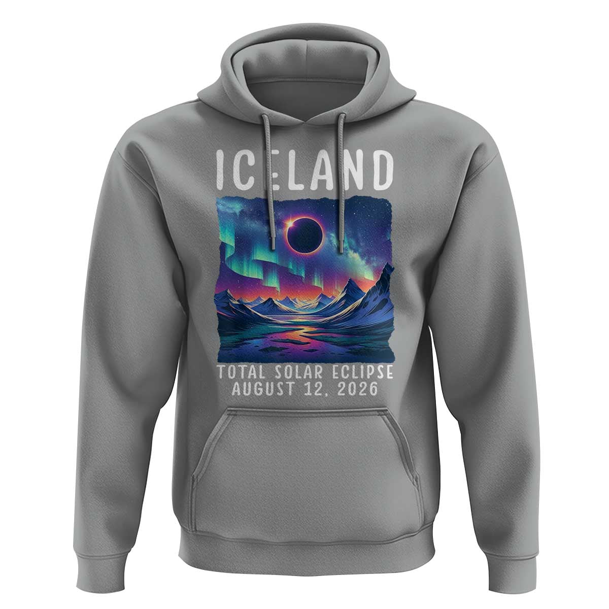 Iceland Total Solar Eclipse 2026 Aurora Hoodie Totality Northern Lights Astronomy Travel Gift