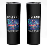 Iceland Total Solar Eclipse 2026 Aurora Skinny Tumbler Totality Northern Lights Astronomy Travel Gift