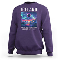 Iceland Total Solar Eclipse 2026 Aurora Sweatshirt Totality Northern Lights Astronomy Travel Gift