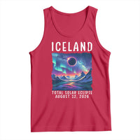 Iceland Total Solar Eclipse 2026 Aurora Tank Top Totality Northern Lights Astronomy Travel Gift