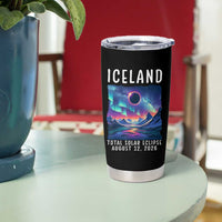 Iceland Total Solar Eclipse 2026 Aurora Tumbler Cup Totality Northern Lights Astronomy Travel Gift