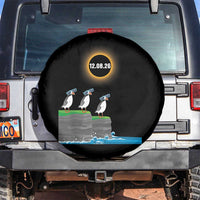 Cute Cartoon Puffins 2026 Total Solar Eclipse Spare Tire Cover August 12 Totality Funny Astronomy Gift