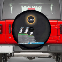 Cute Cartoon Puffins 2026 Total Solar Eclipse Spare Tire Cover August 12 Totality Funny Astronomy Gift