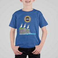Cute Cartoon Puffins 2026 Total Solar Eclipse T Shirt For Kid August 12 Totality Funny Astronomy Gift