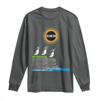 Cute Cartoon Puffins 2026 Total Solar Eclipse Long Sleeve Shirt August 12 Totality Funny Astronomy Gift
