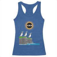 Cute Cartoon Puffins 2026 Total Solar Eclipse Racerback Tank Top August 12 Totality Funny Astronomy Gift