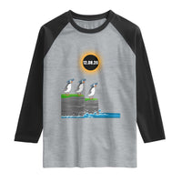 Cute Cartoon Puffins 2026 Total Solar Eclipse Raglan Shirt August 12 Totality Funny Astronomy Gift