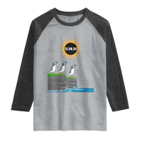 Cute Cartoon Puffins 2026 Total Solar Eclipse Raglan Shirt August 12 Totality Funny Astronomy Gift