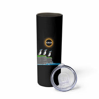 Cute Cartoon Puffins 2026 Total Solar Eclipse Skinny Tumbler August 12 Totality Funny Astronomy Gift