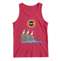 Cute Cartoon Puffins 2026 Total Solar Eclipse Tank Top August 12 Totality Funny Astronomy Gift
