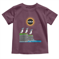 Cute Cartoon Puffins 2026 Total Solar Eclipse Toddler T Shirt August 12 Totality Funny Astronomy Gift