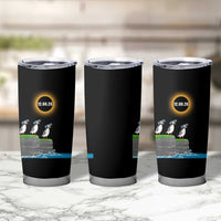 Cute Cartoon Puffins 2026 Total Solar Eclipse Tumbler Cup August 12 Totality Funny Astronomy Gift