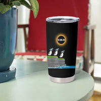 Cute Cartoon Puffins 2026 Total Solar Eclipse Tumbler Cup August 12 Totality Funny Astronomy Gift
