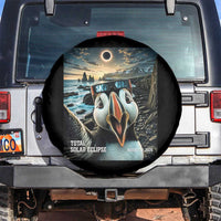 Puffin Selfie August 12 2026 Total Solar Eclipse Spare Tire Cover Funny Totality Photographic Astronomy Souvenir