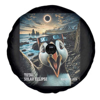 Puffin Selfie August 12 2026 Total Solar Eclipse Spare Tire Cover Funny Totality Photographic Astronomy Souvenir
