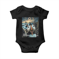 Puffin Selfie August 12 2026 Total Solar Eclipse Baby Onesie Funny Totality Photographic Astronomy Souvenir