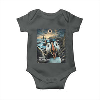 Puffin Selfie August 12 2026 Total Solar Eclipse Baby Onesie Funny Totality Photographic Astronomy Souvenir