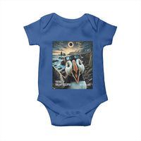 Puffin Selfie August 12 2026 Total Solar Eclipse Baby Onesie Funny Totality Photographic Astronomy Souvenir