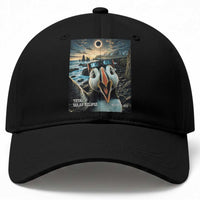 Puffin Selfie August 12 2026 Total Solar Eclipse Baseball Cap Funny Totality Photographic Astronomy Souvenir