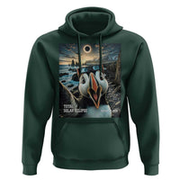 Puffin Selfie August 12 2026 Total Solar Eclipse Hoodie Funny Totality Photographic Astronomy Souvenir