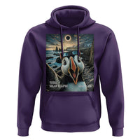 Puffin Selfie August 12 2026 Total Solar Eclipse Hoodie Funny Totality Photographic Astronomy Souvenir